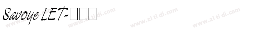 Savoye LET字体转换